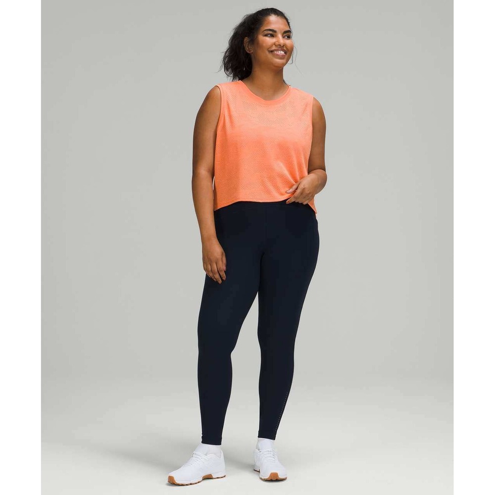 Lululemon Train to Be Tank Golden Apricot Dot Camo Size 2 Activewear Top